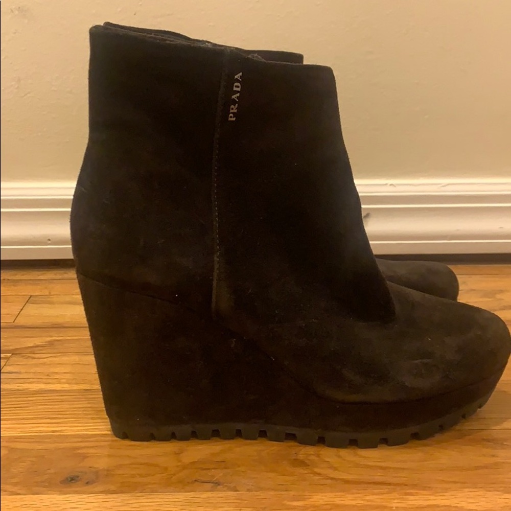 PRADA suede wedges - Picture 2 of 7